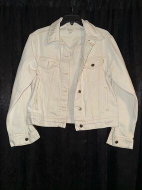 Rails Off-White Denim Trucker Jacket